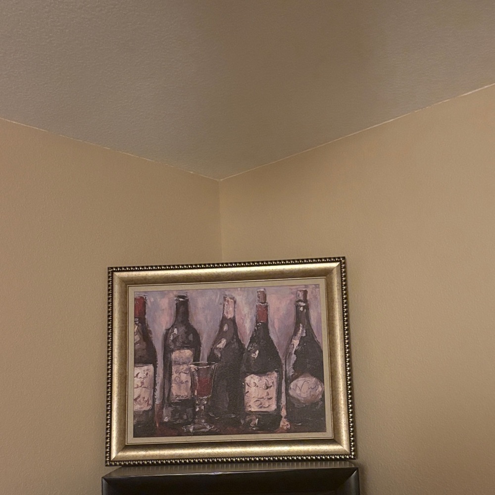 Elegant Wine Bottle Wall Art - Black and Brown
